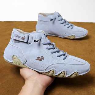 LDECK Amazon Martin boots spring and summer cross-border popular high-top octopus men's shoes men's casual short boots