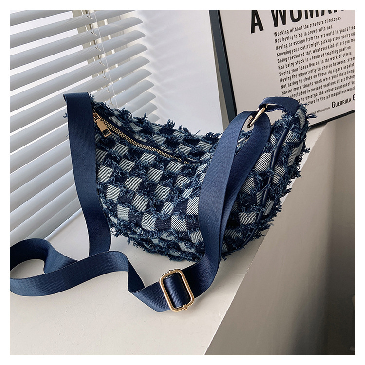 Denim Patchwork Shoulder Crossbody Bag For Women Stylish Canvas_voghion.com