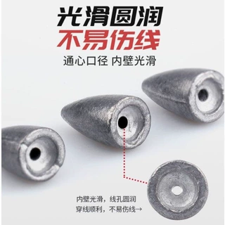 路亚铅坠德州钓组空心中通穿心渔坠鱼坠1克/2.2克/3.5克钓鱼铅坠