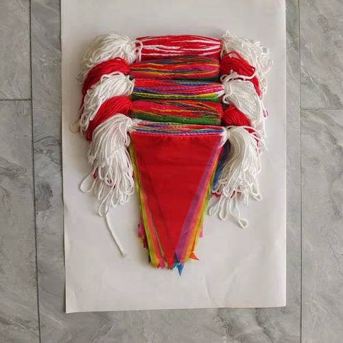 Bold nylon rope triangle colorful outdoor warning flags, opening wedding flags, bright colors, strong and durable ropes