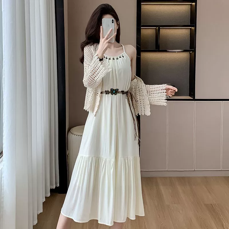 Пляжное платье длинная юбка элегантная богемная юбка Внутренняя Монголия Прери Путешествие на северо-западе Сычуани