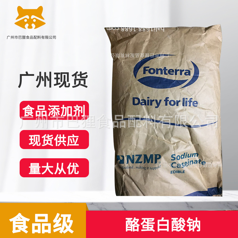 广州现货批发供应酪蛋白酸钠酪朊酸钠食品饮料肉制品稳定剂乳化剂