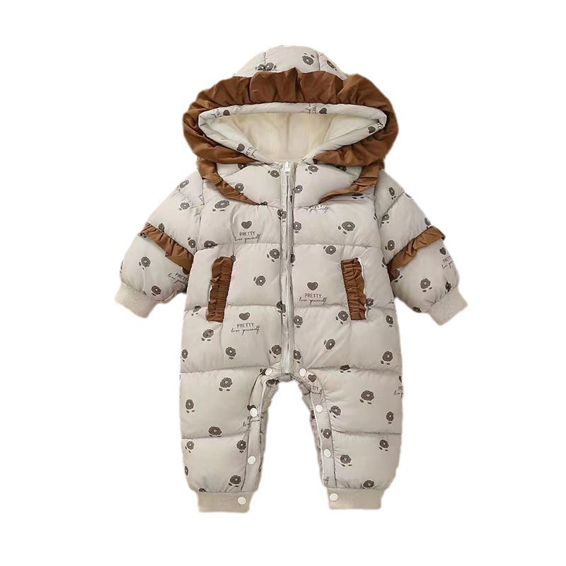 Baby overcoat con camisa de algodón gruesa, bebé adorable overcoat de invierno, chaqueta de algodón