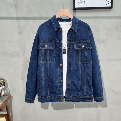 Worksite Welding Worker Heat-Resistant and Abrasion-Resistant Work Shirt Men Spring and Summer New Long-Sleeved Denim Jacket Top for Men