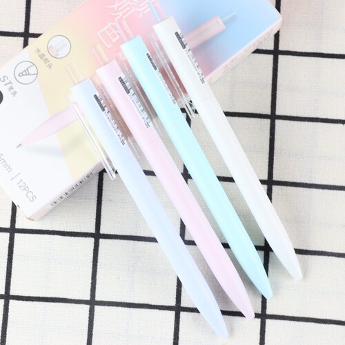 Skyzuo 32471 Creative Light Color Crystal Case Morandi Neutral Pen 0.5 Tea Yan Series Elegant Student Pen
