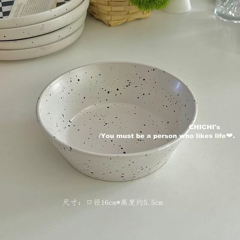 6inch INS 스타일 화이트 스플래시 잉크 그릇