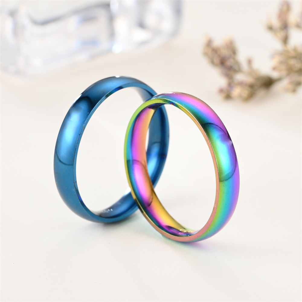 Fashion U Shape Stainless Steel Rings Metal Stainless Steel Rings 1 Piece display picture 4