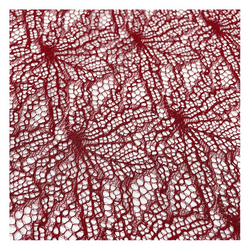 Nylon hilo de algodón tela desordenada tela de araña tela de encaje hueco libélula tela de encaje de punto camiseta equipaje paño decorativo