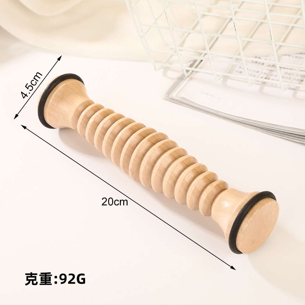 Massage stick with rubber rings at both ends 20*4.5cm