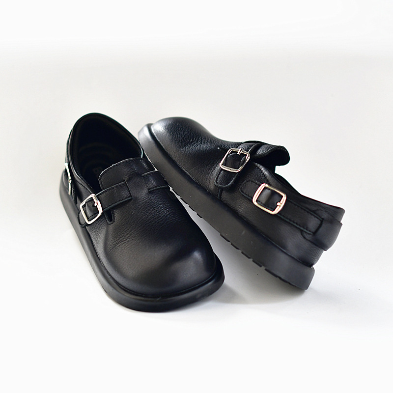 Children's casual keep warm non-slip black shoes girl's