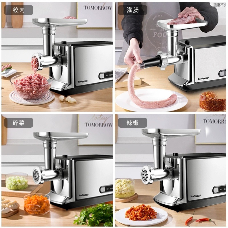 doméstico comercial moldeador eléctrico lleno de salchichas de acero inoxidable pequeño multifuncional fábrica automática de relleno de salchichas una pieza mayorista