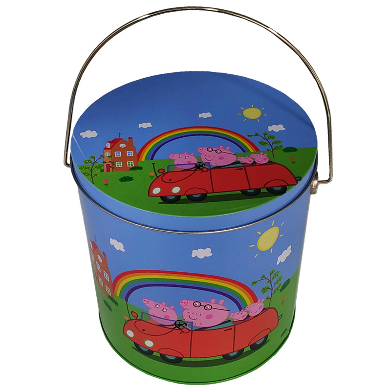 厂家供应马口铁桶 食品级铁皮桶 金属马口铁爆米桶 带盖小铁桶