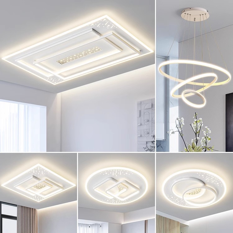 Lámpara de techo sencilla para sala de estar, estilo de alta gama para el vestíbulo, nuevos accesorios de iluminación modernos para dormitorio 2025, juego completo para toda la casa.