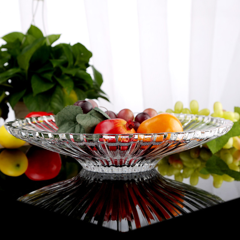 水晶果盘玻璃水果盘果斗果盆碗碟盘子干果盘糖果盘创意家居