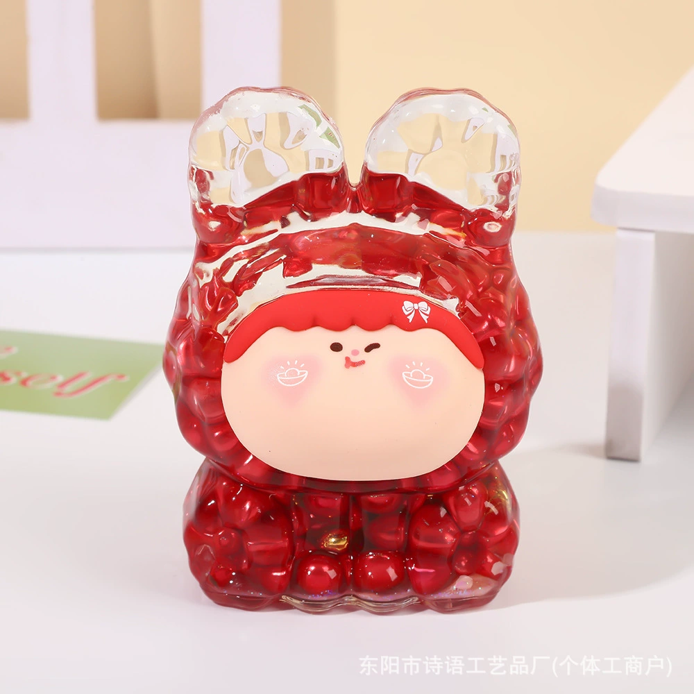 Big Mac cute Lilith doll bursting colorful beans into oil quicksand creative ornaments live broadcast pairs blind box