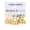 Metal earrings, retro set, advanced accessory, European style, suitable for import, punk style, wholesale