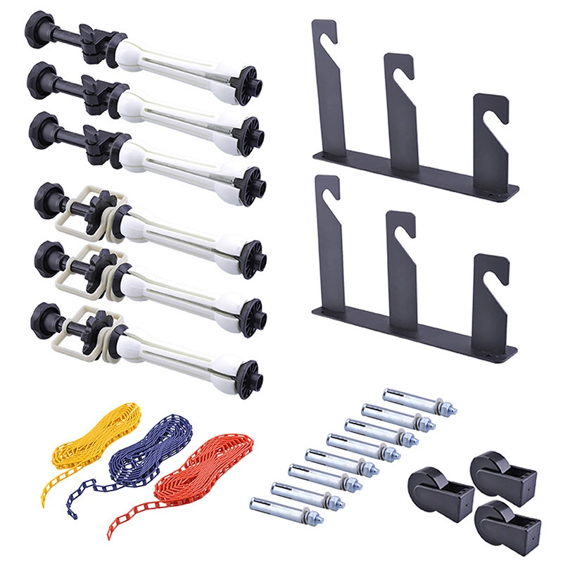 Nuel 3-axis manual background rack roller wall-mounted manual background support system hook expansion rod zipper bar