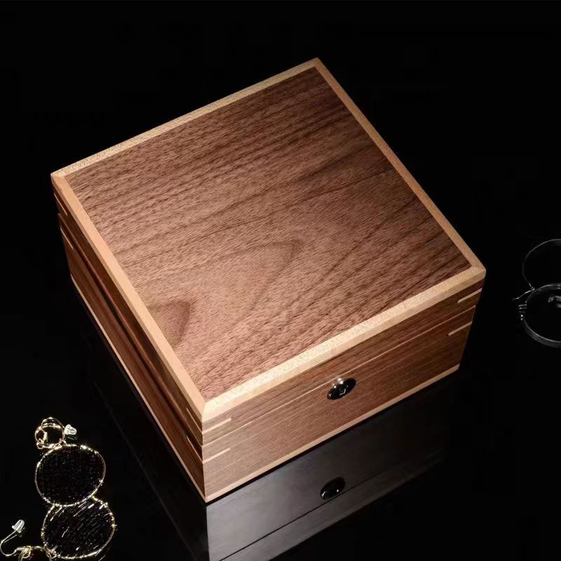 East and West Black Walnut solid wood diamond jewelry box jewelry jade box jewelry box jewelry box watch box JB820