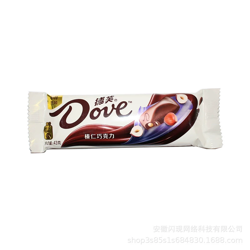 Шоколад (Dove) 43 г — бар с нежным молочным и фундуковым вкусом, индивидуальная упаковка
