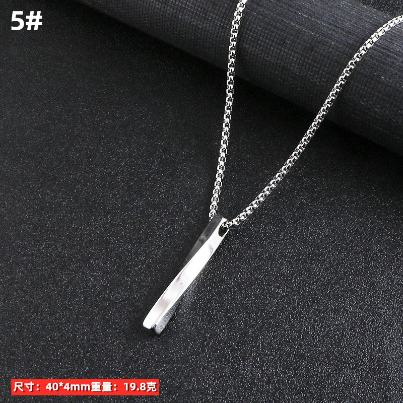 Hombres collar de titanio joyería acero aleación personalizada colgante ins hip hop calle suéter largo cadena accesorios colgantes