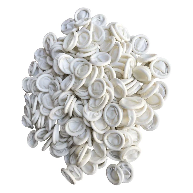 Одноразовые чехлы для пальцев Оптовая продажа резиновые чехлы для пальцев стерильные без розовой вышивки для красоты ногтей промышленные электронные латексные чехлы для пальцев