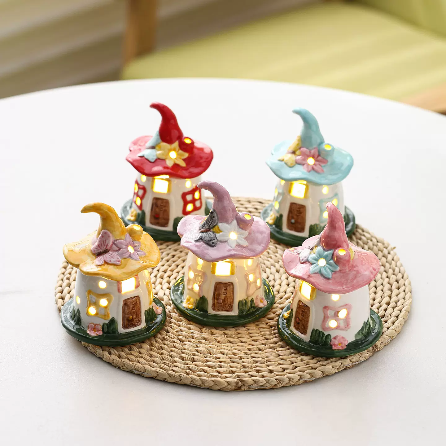 魔法屋小夜灯生日礼物女陶瓷氛围床头灯可爱儿童卧室睡眠灯摆件