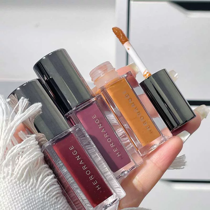HERORANGE Moisturizing waterproof lip gloss, lipstick, mirror effect, does not fade, intense hydration