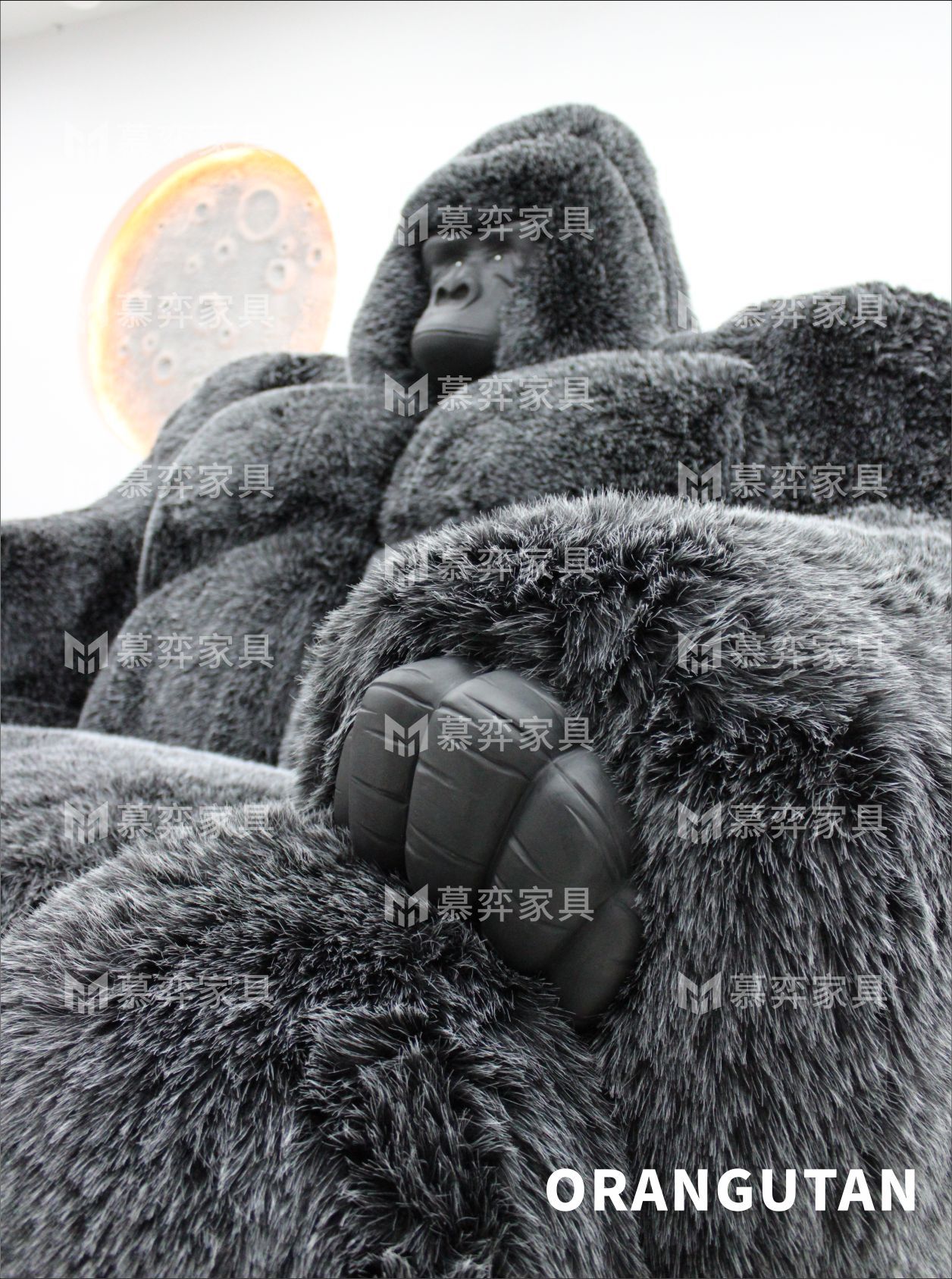 ゴリラ動物デザイナー漫画の形のソファヴィラ二次元ネットレッドキング