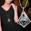 Fashionable long pendant, demi-season necklace, sweater, chain, universal clothing, decorations, South Korea, simple and elegant design