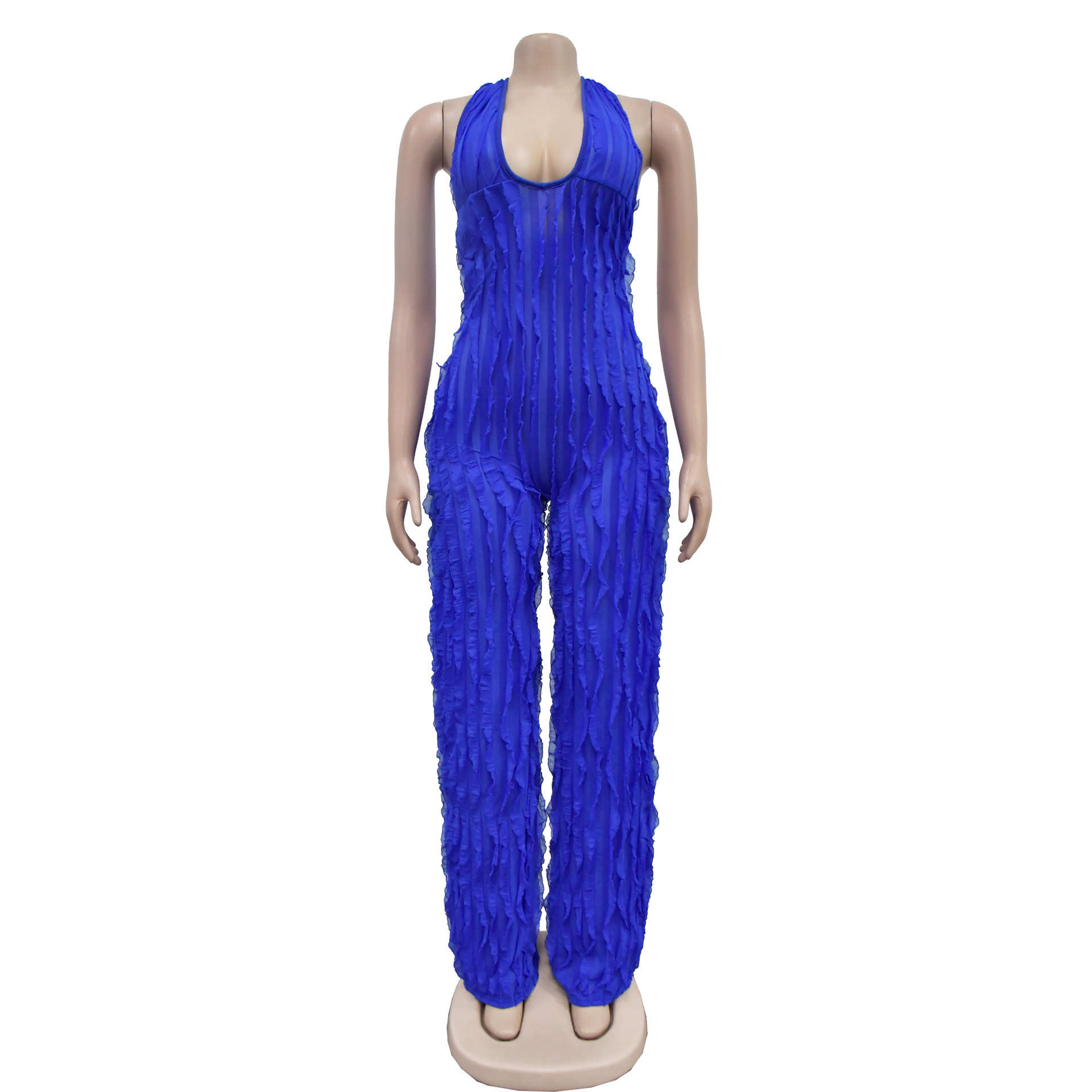 287g Weight Sleeveless Sleeve Length Full Length Pants Length Spandex, Polyester Fabric Type Mid Waist Waist Line Jumpsuits Pants Type Bodysuits Tops Type Holiday, Street Occasion Slim Fit Type Solid Color Pattern Summer Season Women's Gender Sexy, Streetwear Style Wholesale Women's Sexy Streetwear Solid Color Sleeveless Bodysuits 49