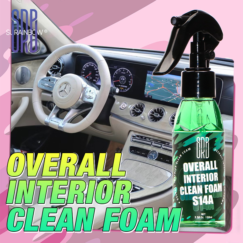 Cross-border dedicated foam interior cleaner car seat leather interior roof decontamination cleaner wash-free artifact