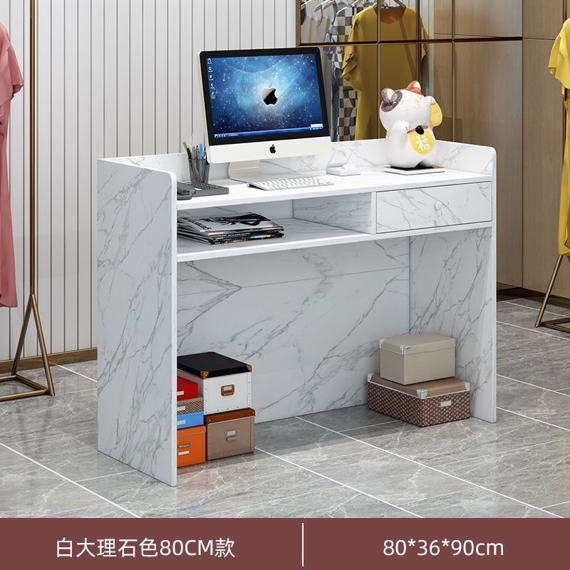 简约现代前台接待台收银台店铺吧台桌小型柜台美容院服装店|undefined