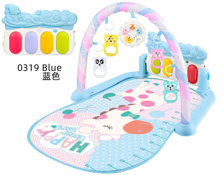 Nuevo transfronterizo bebé fitness rack música piano juguete 0-36 meses recién nacido bebé pie juego mat