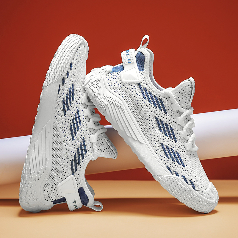Zapatos de hombre de la estación europea en vivo de malla de verano transpirable zapatos deportivos casuales para estudiantes de fondo grueso de todo fósforo para aumentar los zapatos de papá