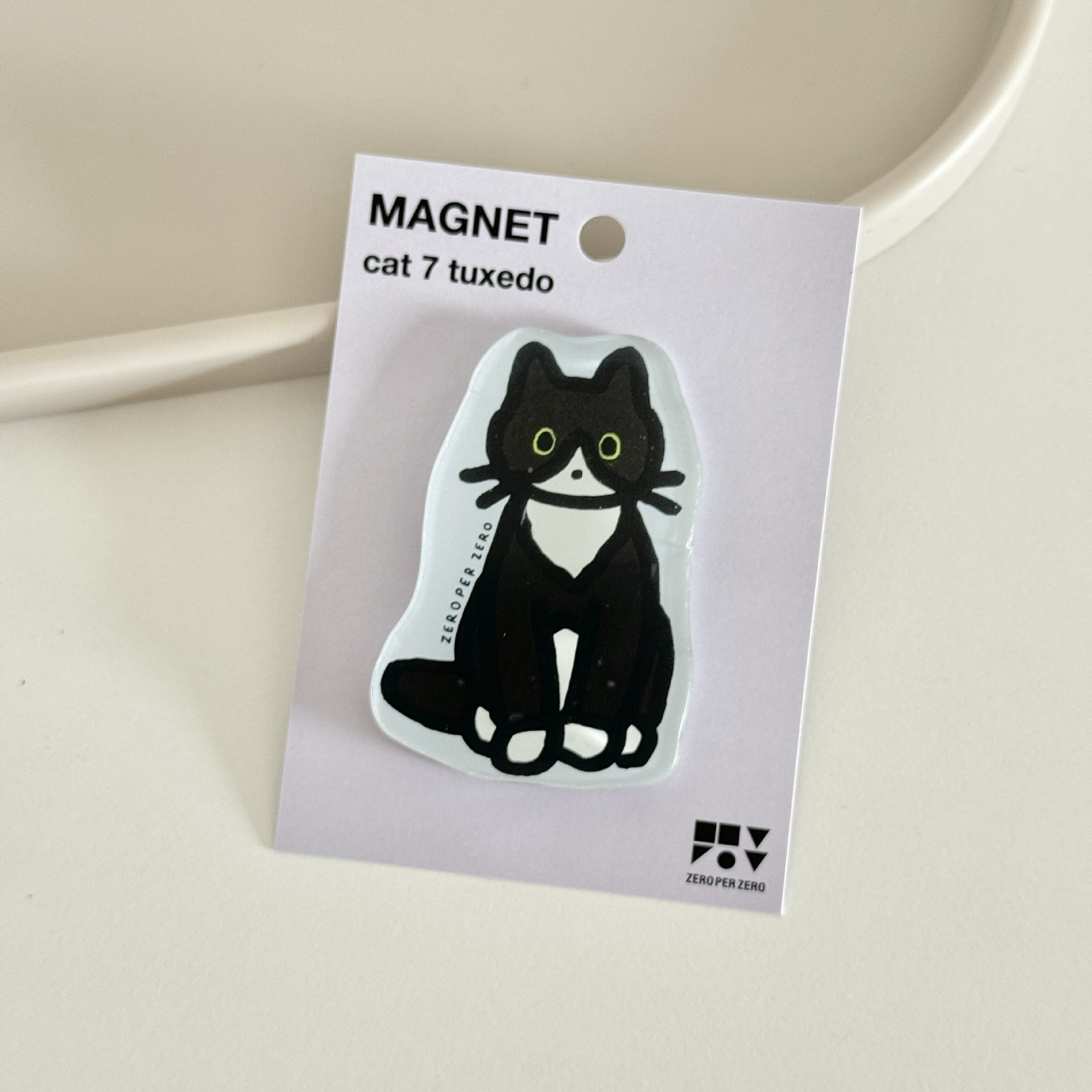 Corea del Sur zeroperzero familia ilustración de padres e hijos pegatinas de refrigerador acrílico imán magnético pegatinas de fotos