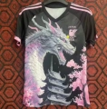 Japanese pink dragon black