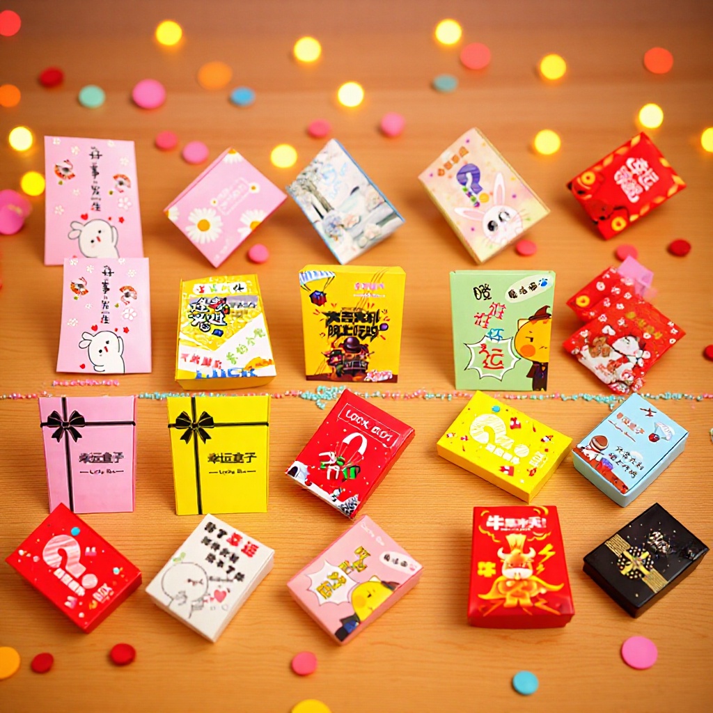 Blind Box caja vacía sorpresa Lucky Bag Machine caja de marca de interrogación misteriosa caja de embalaje roja neta TikTok gran cantidad descuento en stock image 3