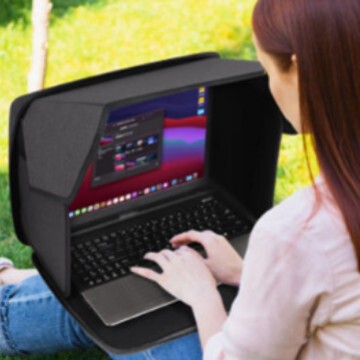 Hot-selling, in-stock outdoor laptop sunshade and privacy screen, foldable and portable protective cover