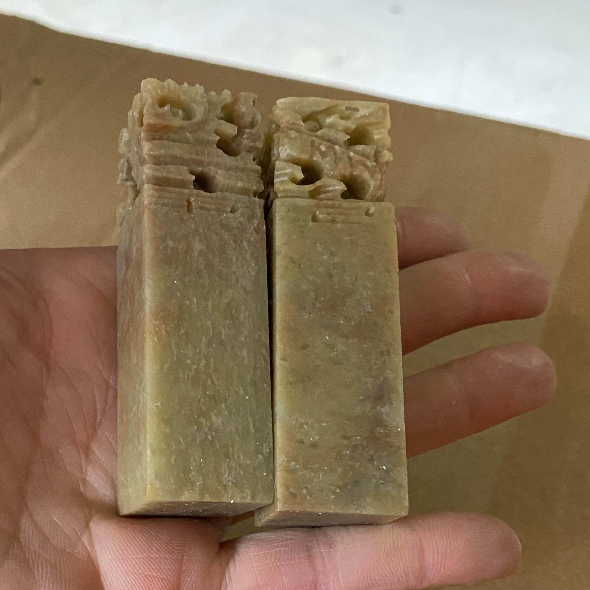 Печатка для практики, 2×2×7 см, дракон и феникс, лев