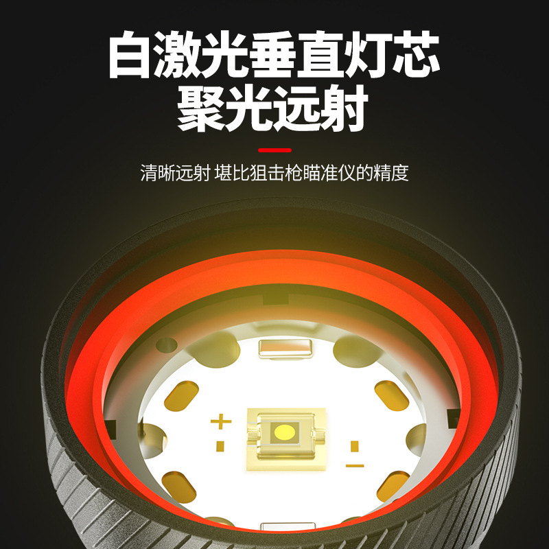 Linterna de luz brillante al aire libre, durabilidad de la batería, antorna multifuncional resistente al agua y resistente a la emergencia