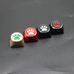 [XDA高度球帽机械键盘彩色铝合金猫抓键帽电镀键盘帽客制化金属帽]