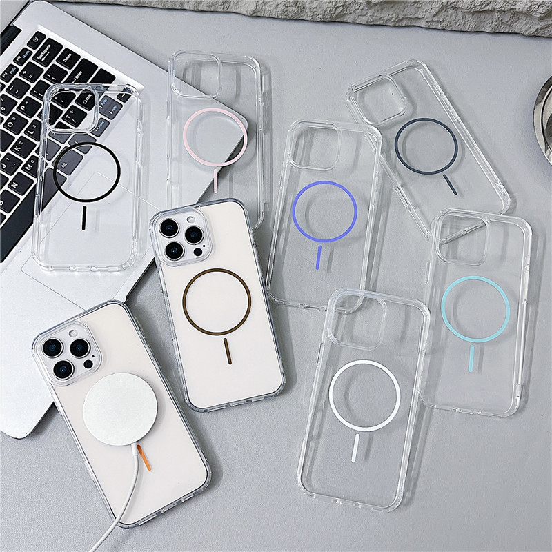 Magnetic Phone Case For Iphone With Wireless Charging Ring_voghion.com