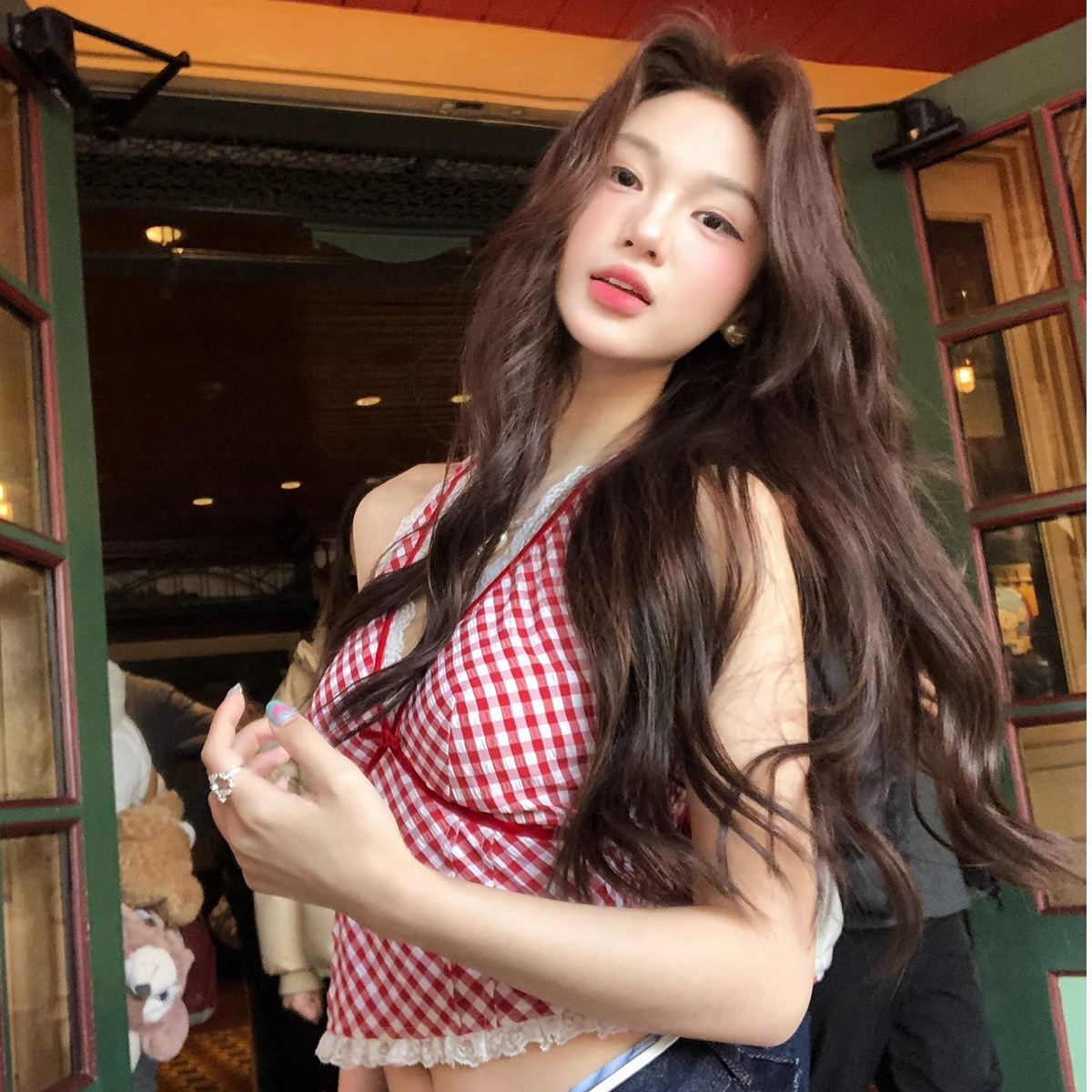 Red colored summer sexy T-shirt