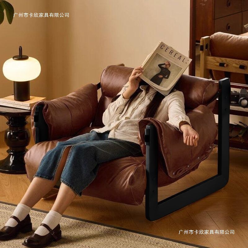懒人沙发椅泽西岛椅设计师款单人沙发椅家用客厅轻奢复古休闲可躺|undefined