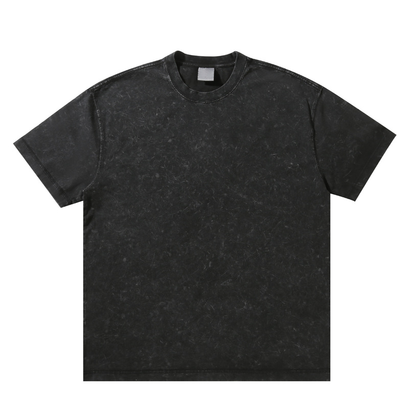 300 グラムヘビーウェイトピュアコットンウォッシュ Tシャツウォッシュ Tシャツレトロトレンディブランドルーズ Tシャツヨーロッパとアメリカのクロスボーダー Tシャツ男性用|undefined