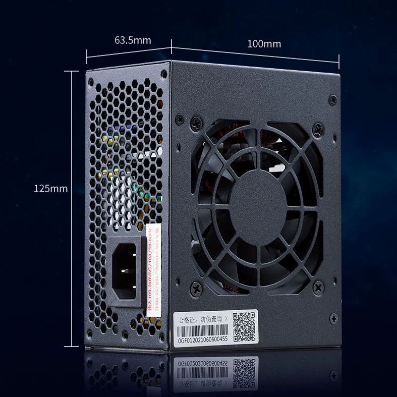 Блок питания Jinhetian SFX400 HTPC, мощность 400W (макс. 500W), форм-фактор SFX, бронзовый сертификат