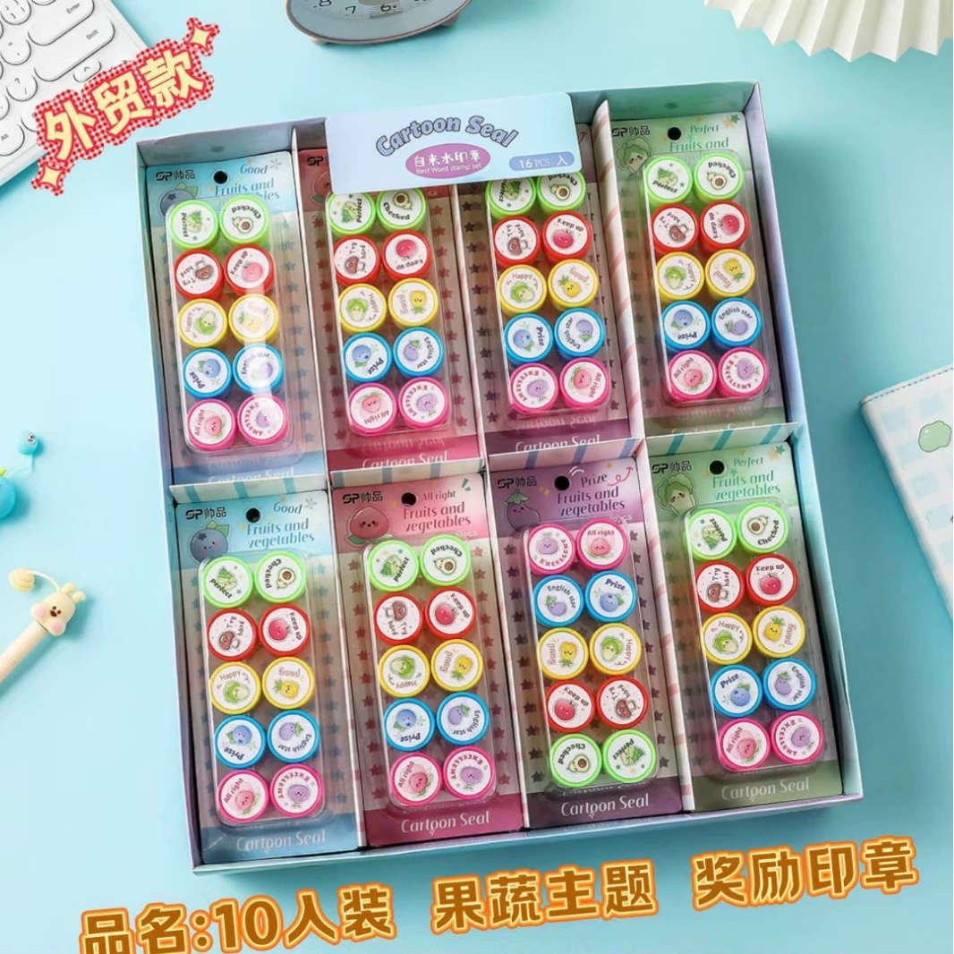 Креативная мини-10-входная печать Симпатичная панда формы поощрения печати Детская головоломка пластиковая награда канцелярская печать