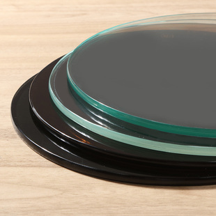 Bo Mu Tempered Glass Customized Tempered Glass Desktop Customized Dining Table Desk Coffee Table Glass Surface Round Desktop