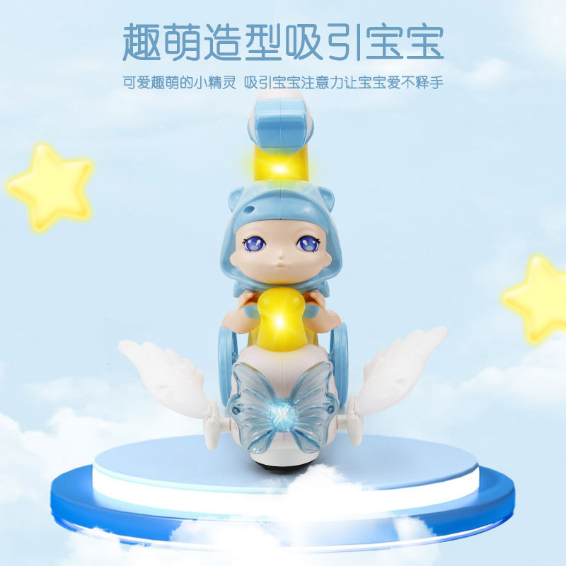 Nuevo movimiento eléctrico universal caminar hermoso sueño genio luz música niños venta caliente juguetes regalos para niños y niñas al por mayor