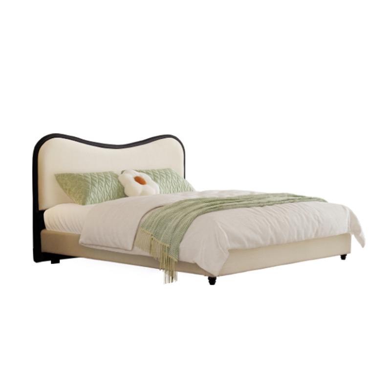 DASIMA estilo francés crema viento 1m 8 cama doble cabecera bolsa de respaldo en una cama grande cama principal cama de tela